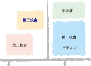 2F　素霊記念館 1F　図書館 B1F　多目的室2